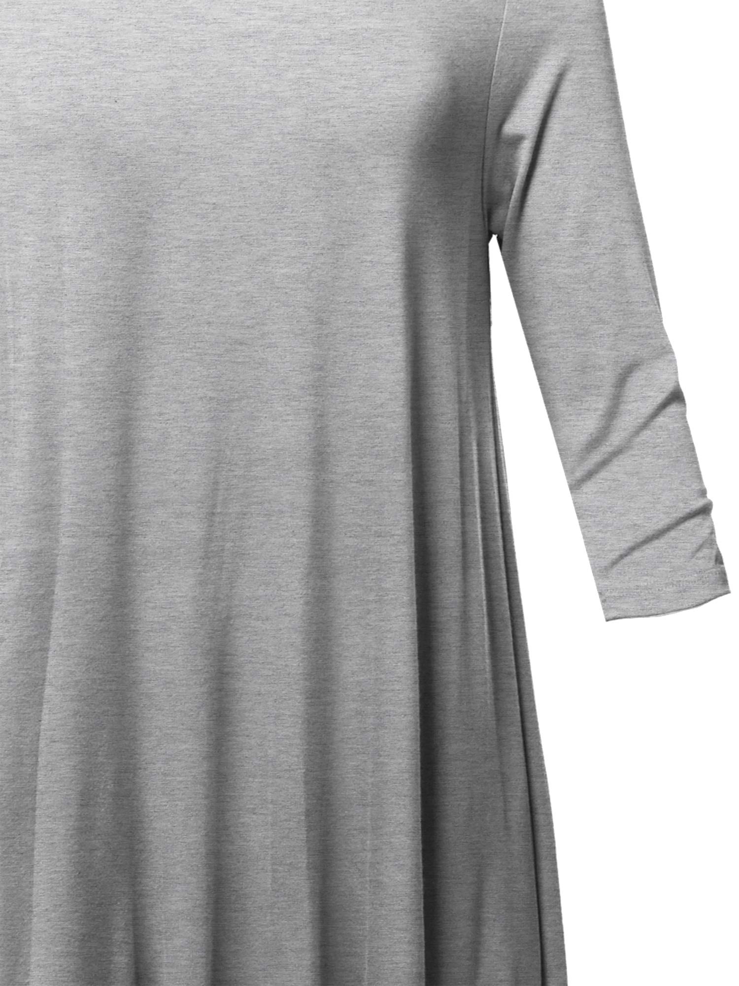 Emma Women's Casual Loose Fit Dolman Sleeve Tunic Dress Top - Comfortable & Stylish for Everyday Wear, Work & Outings