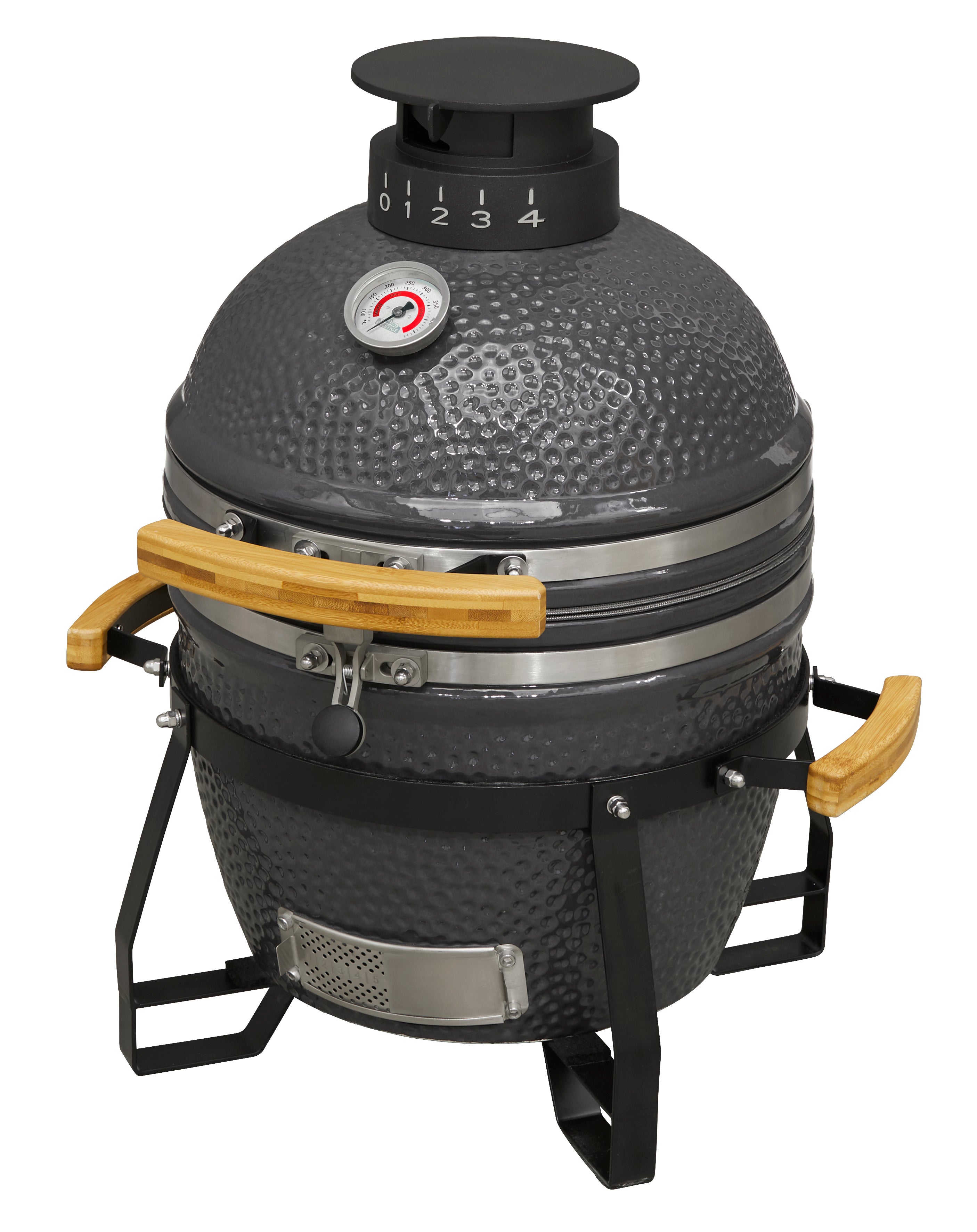 Premium Ceramic Kamado Grill & Smoker - 16 Inch (40cm) Outdoor Charcoal BBQ Oven for Backyard, Patio, and Camping - Perfect for Grilling, Smoking, Baking, and Roasting - Model DG158