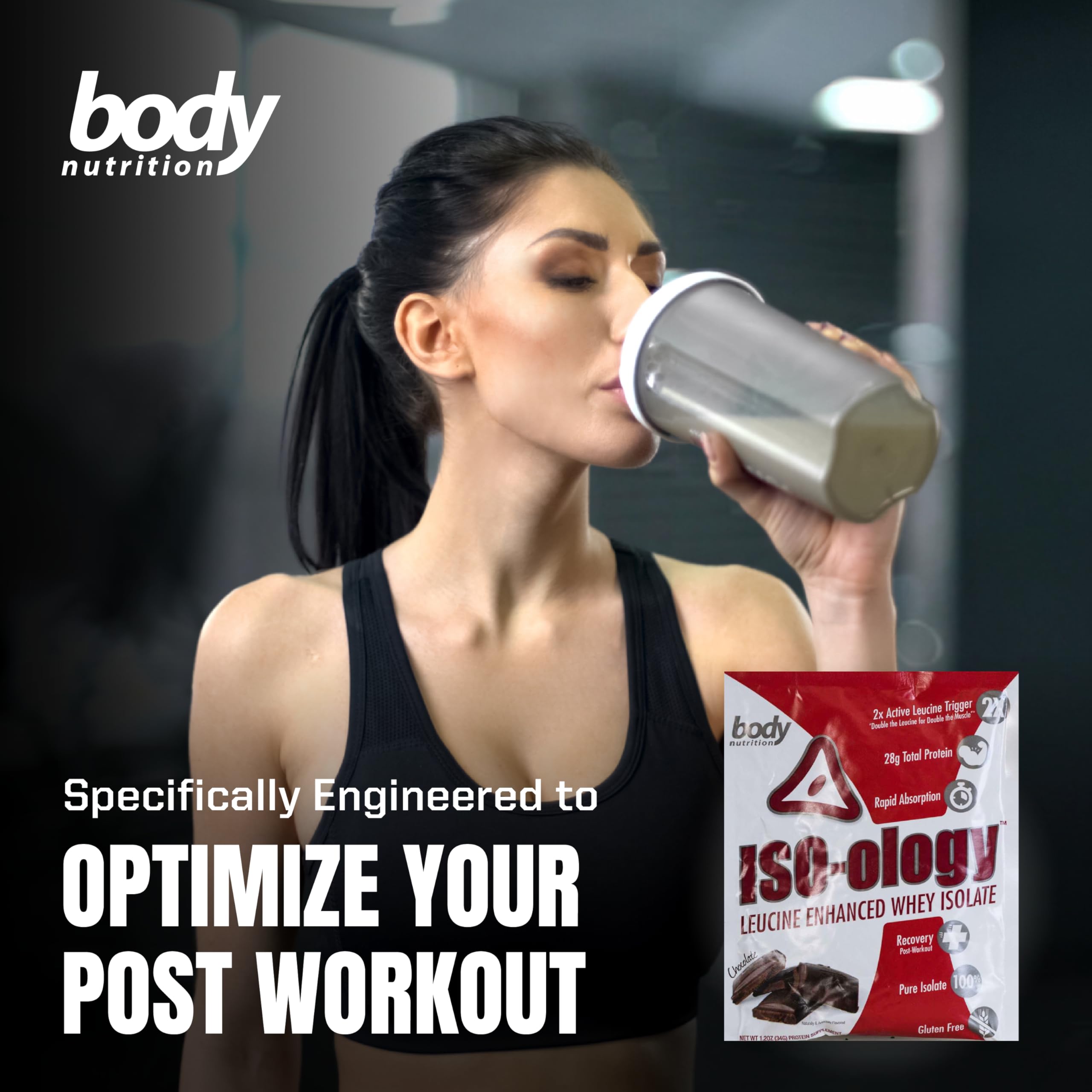 ISO-Ology Leucine-Enhanced Whey Isolate Protein Powder - Gluten Free, Low Sugar & Low Carb Whey Protein Isolate for Men & Women - Chocolate Flavor, 34g - Perfect for Post-Workout Recovery, Muscle Building & Healthy Lifestyle
