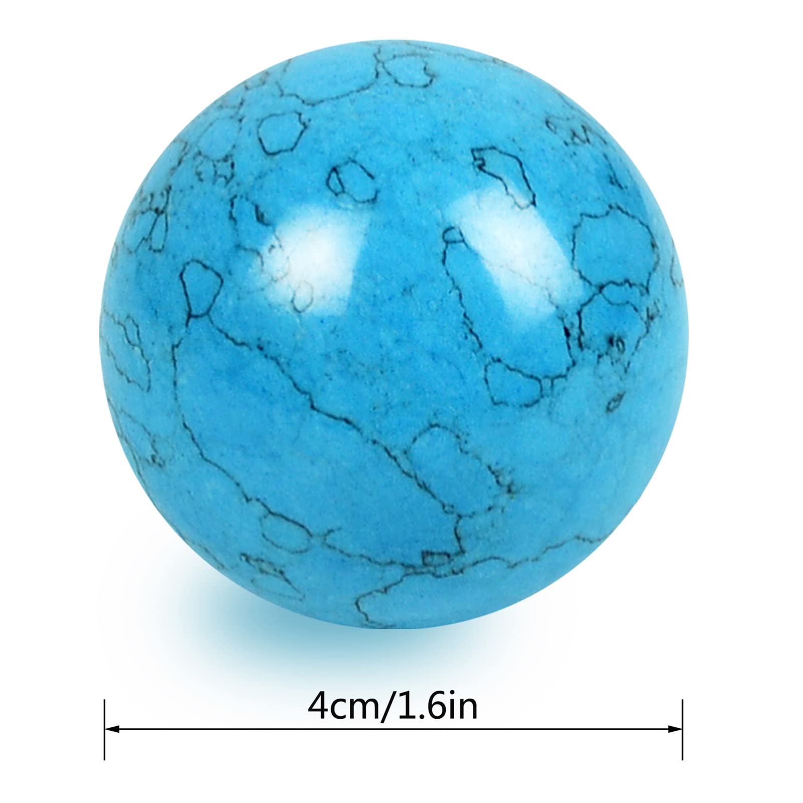 1.57 Inch Chinese Feng Shui Stone Baoding Balls - Stress Relief & Hand Exercise Therapy Balls with Gift Box (Blue) - Perfect for Meditation, Office Relaxation & Traditional Chinese Wellness Practice