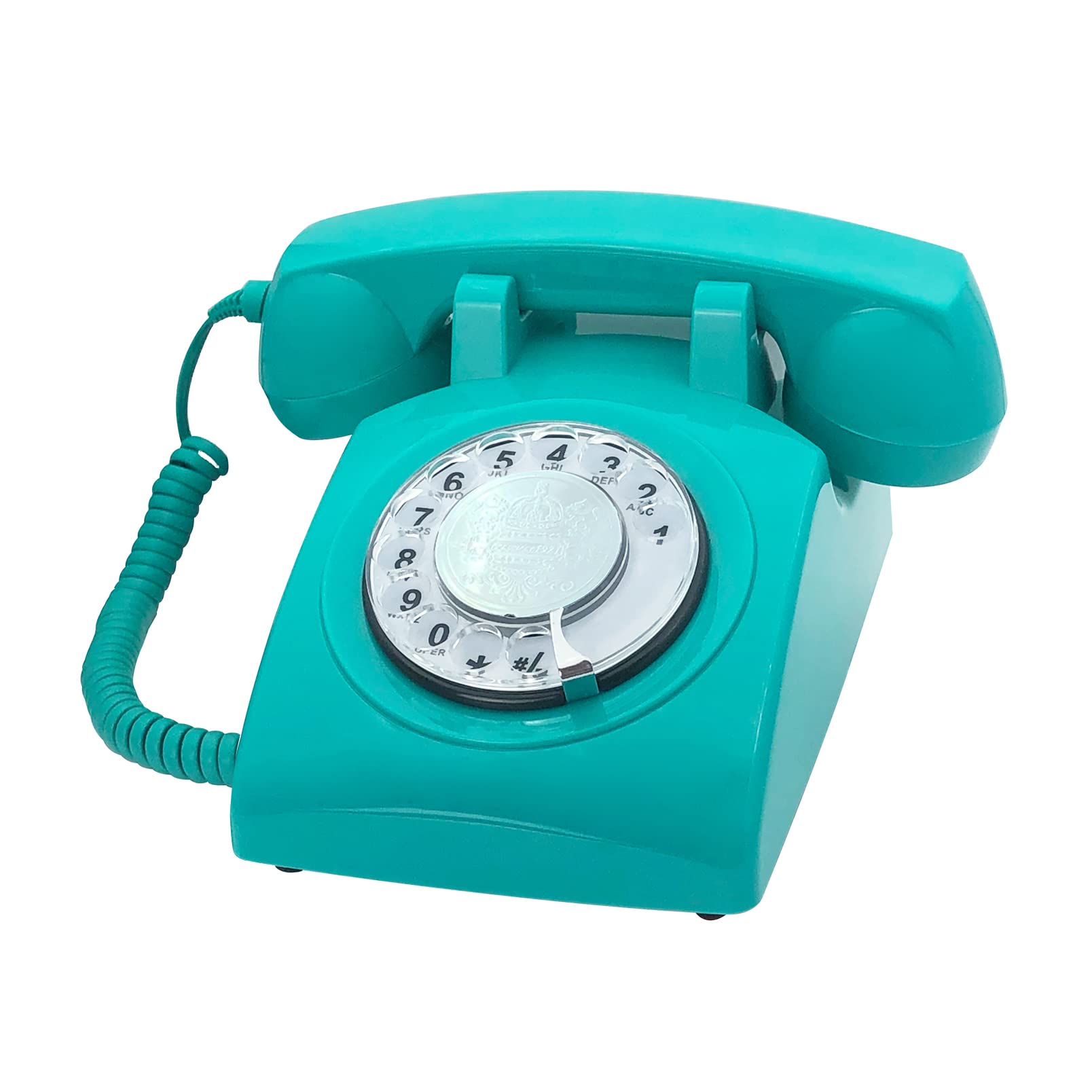 Vintage Rotary Dial Corded Landline Phone - Retro Home Telephone with Classic Keypad, Antique Style Desk Phone for Home & Office Decor | Perfect Gift for Nostalgic Collectors & Vintage Home Décor