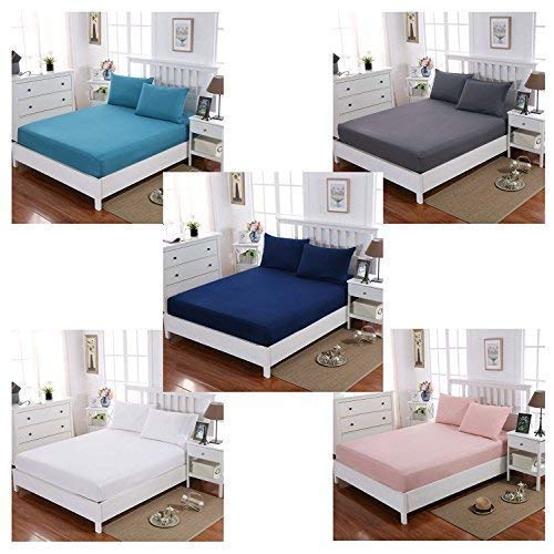 Royal Blue Full Size Fitted Sheet - 100% Cotton 600TC for Deep Pocket Mattress | Breathable & Soft Bedding for Comfortable Sleep