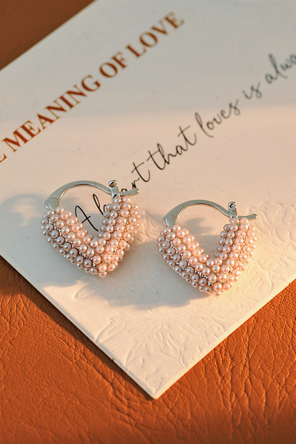 Elegant Sweet Pearl Heart Earrings for Women - Romantic Gift for Valentine's Day, Anniversary & Date Night