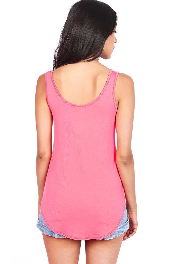 Emma's Closet Women's Stretchy Basic Tank Top - Soft Breathable Cotton Blend, Made in USA (Medium, Fuchsia) | Perfect for Yoga, Gym Workouts & Casual Summer Outfits