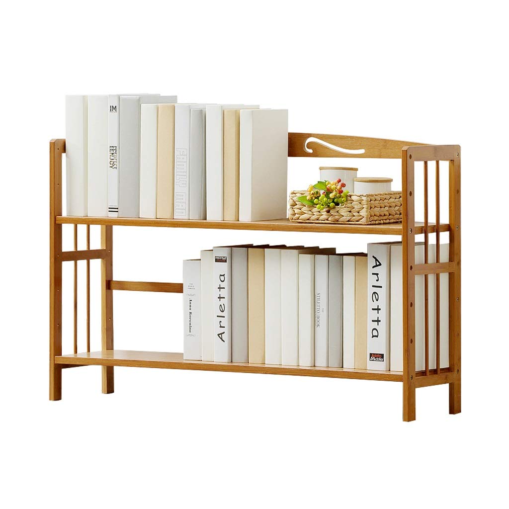 Adjustable Bamboo Wood Bookcase - 50cm Multifunctional Desktop Storage Shelf for Home Office, Study & Living Room Decoration | Space-Saving Bookshelf Organizer