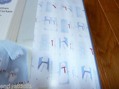 Happy Snowman Winter Shower Curtain - Waterproof Bathroom Decor for Christmas & Holiday Season - Perfect for Winter Home Decor & Festive Bathroom Makeover