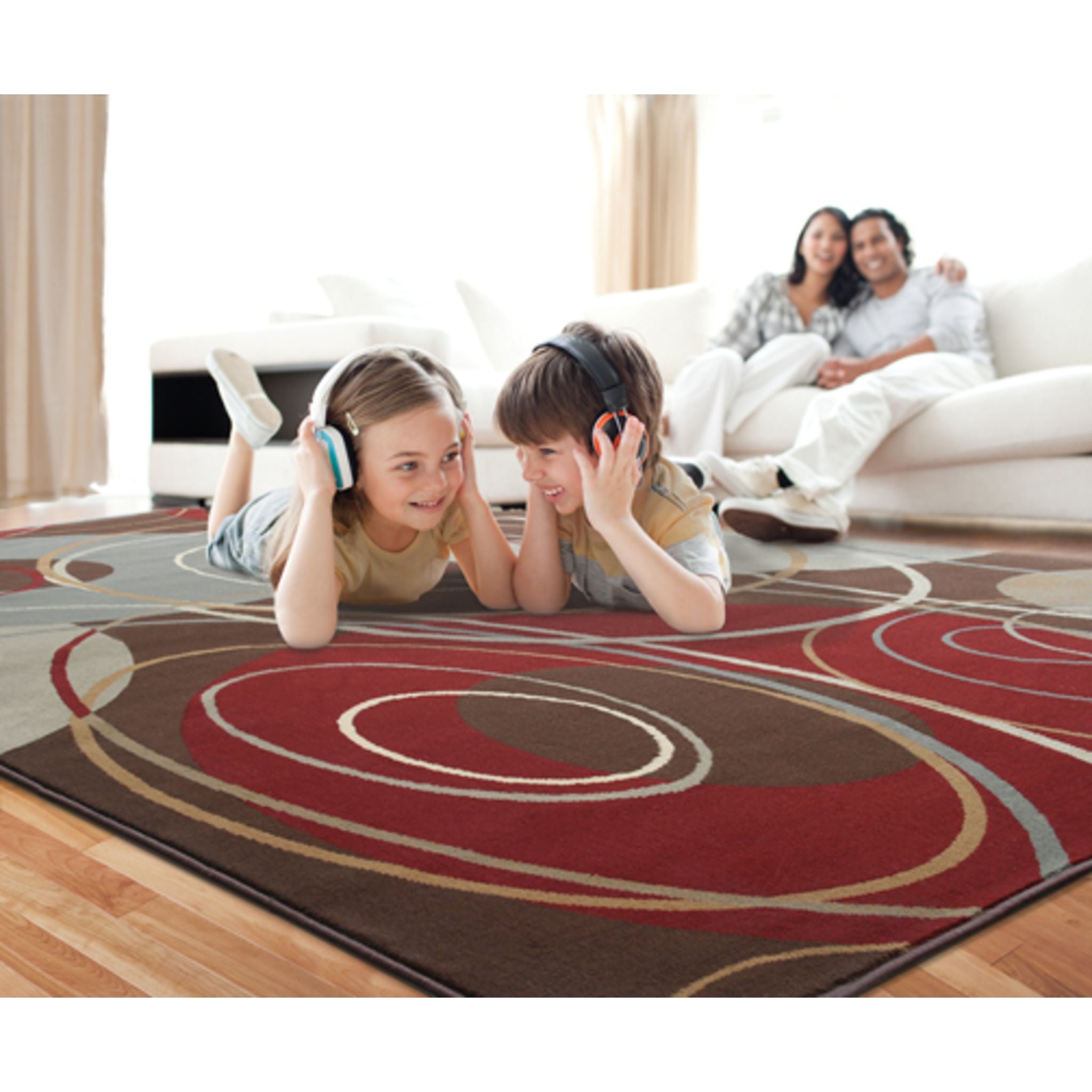 Amelia Area Rug 5'x8' - Soft Modern Boho Rug for Living Room, Bedroom & Dining Room - Non-Slip Comfortable Home Decor