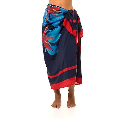 Blue Lily Swim Sarong Pareo Cover Up - Stylish Beach Wrap for Women, Lightweight & Quick-Drying Swimwear Cover, Perfect for Pool, Beach Vacation & Summer Outfits