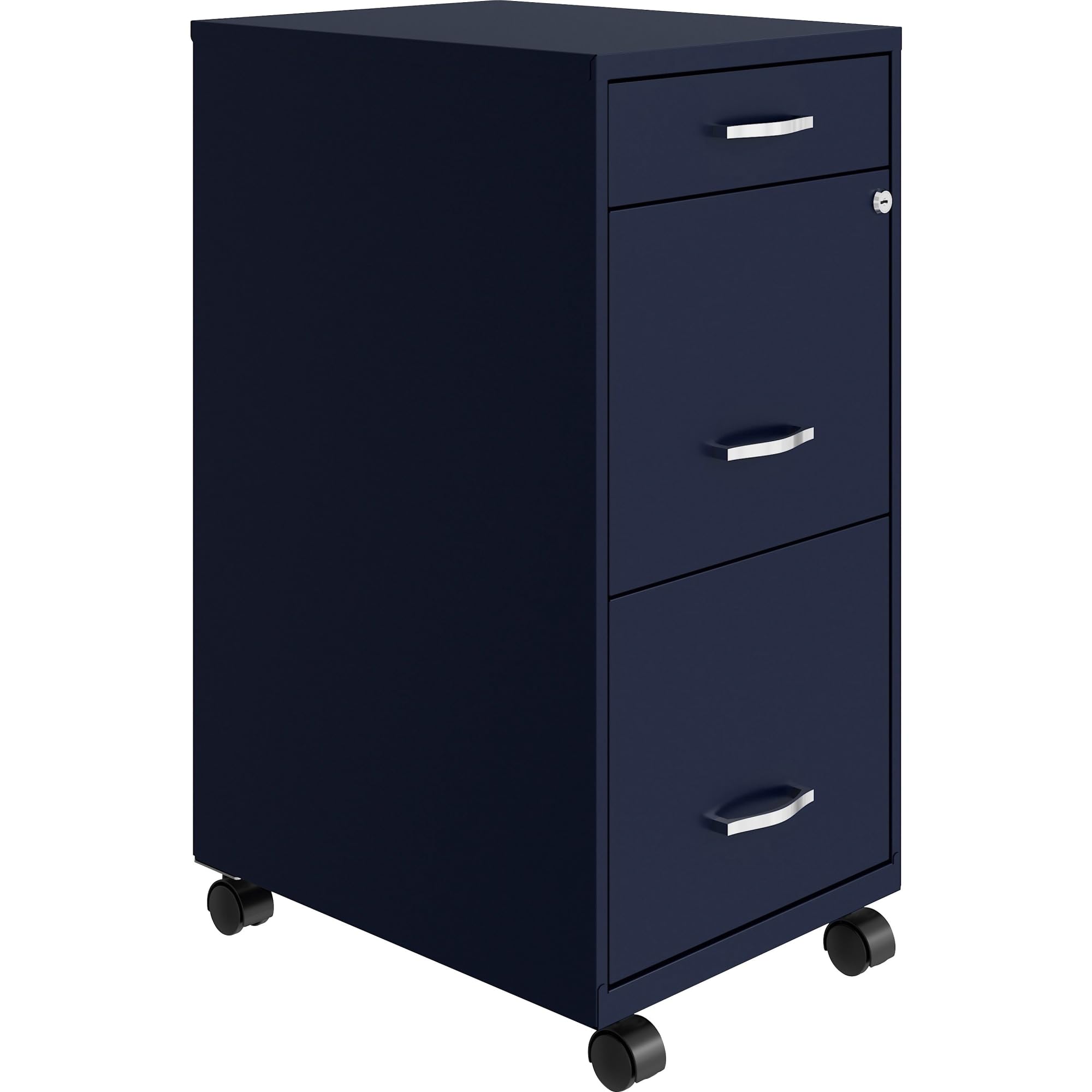 LYS SOHO 3-Drawer Mobile File Cabinet - Navy Blue Storage Box for Office & Home Organization | Perfect for Documents, Files, and Office Supplies