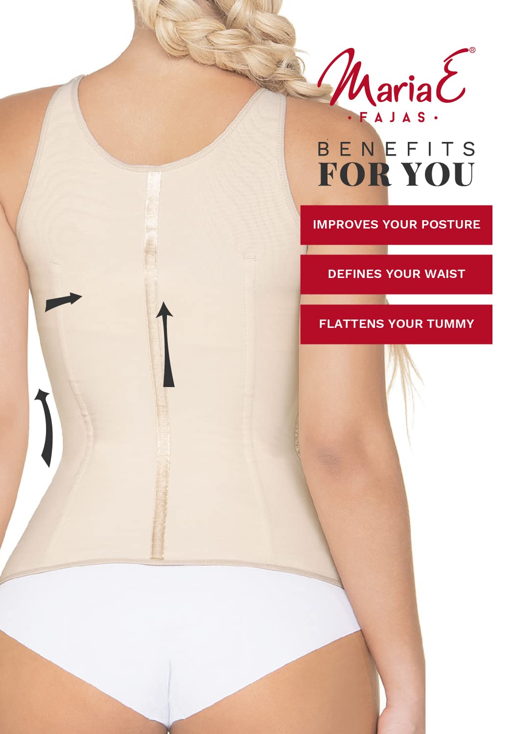 MARIAE Colombian Post-Surgery Fajas for Women - Tummy Control Waist Cincher Girdle for Body Shaping & Recovery - Perfect for Postpartum, Liposuction & C-Section Recovery