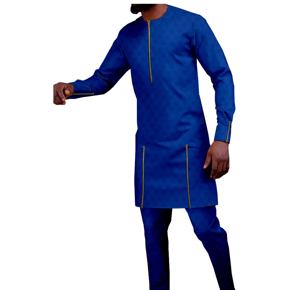 Stylish Dashiki African Print 2-Piece Suit - Bazin Riche Coat & Pants Set for Men/Women | Traditional African Clothing for Weddings, Parties & Cultural Events