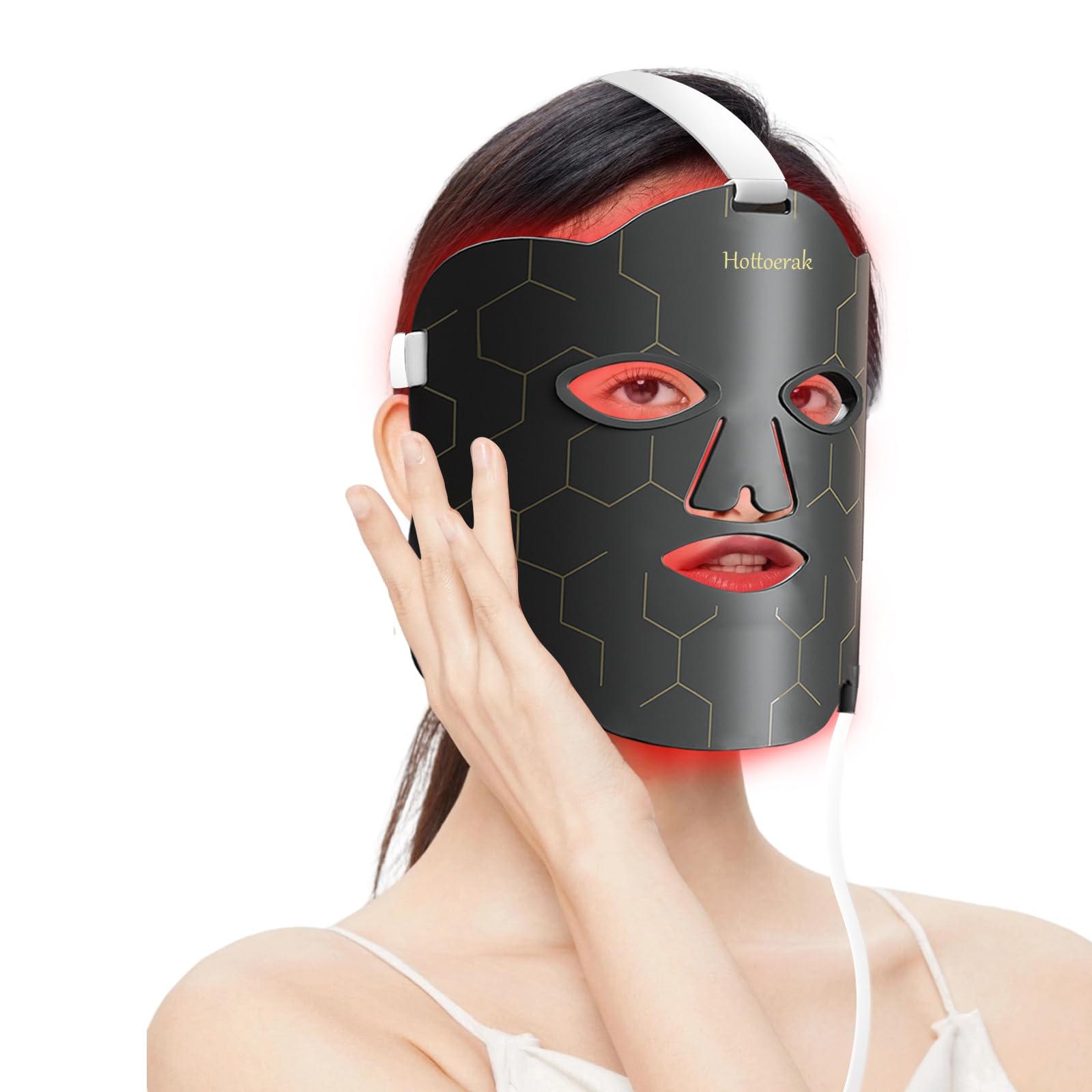 Red Light Therapy Device for Face - Portable & Soft LED Light Therapy Mask for Anti-Aging, Wrinkle Reduction & Skin Rejuvenation - Perfect for Home Use, Travel & Daily Skincare Routine