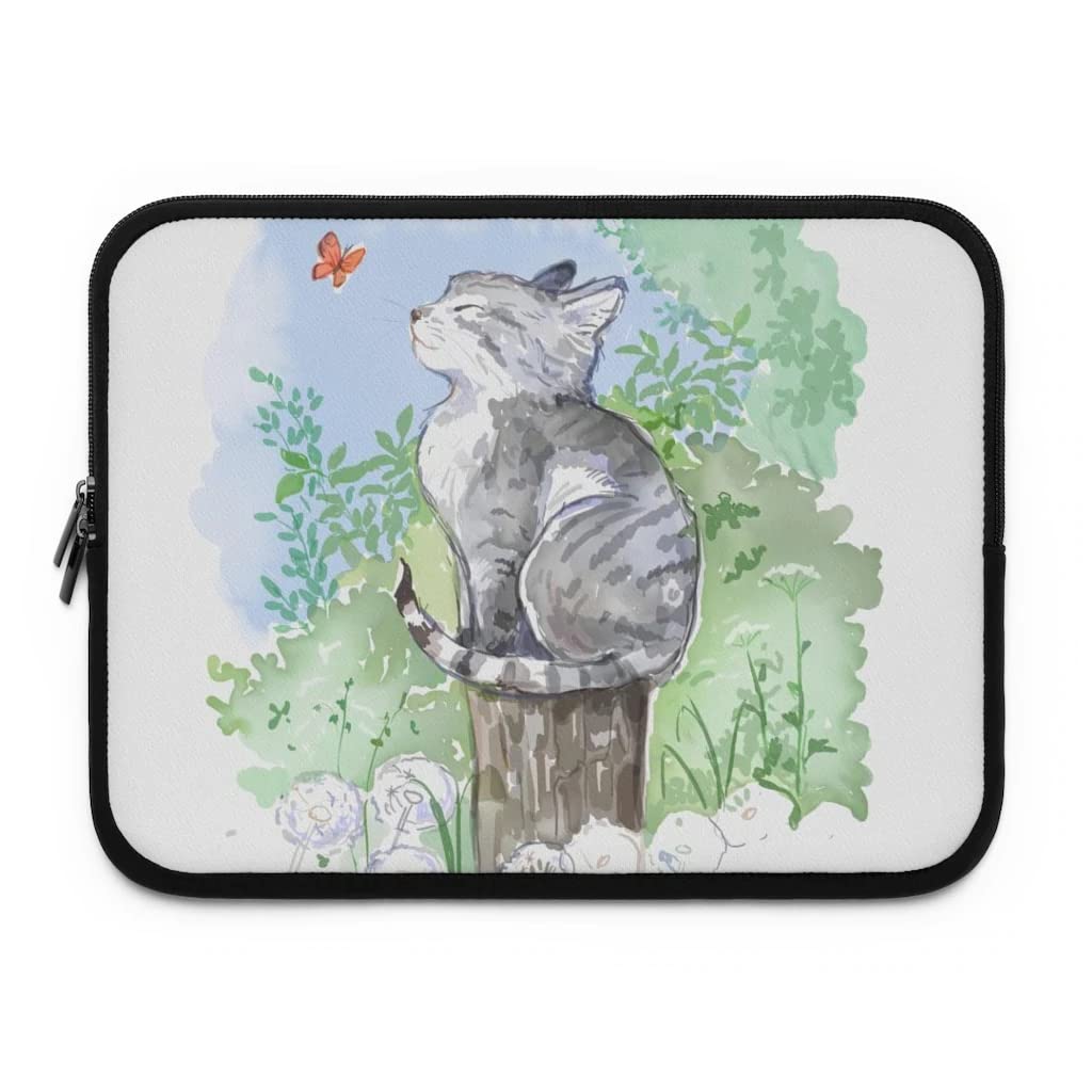 Happy Kitty Laptop Sleeve - 13 Inch Laptop Bag with Zipper for MacBook Air/Pro, Protective & Soft Padded Case - Perfect for Work, School & Travel