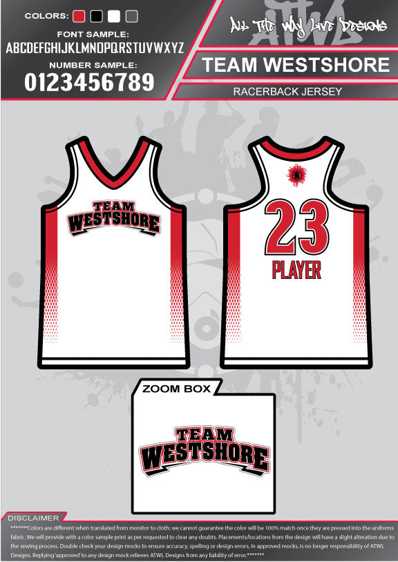 Team Westshore Racerback Jerseys - High Performance Women's Workout & Running Tops for Gym, Yoga & Sports
