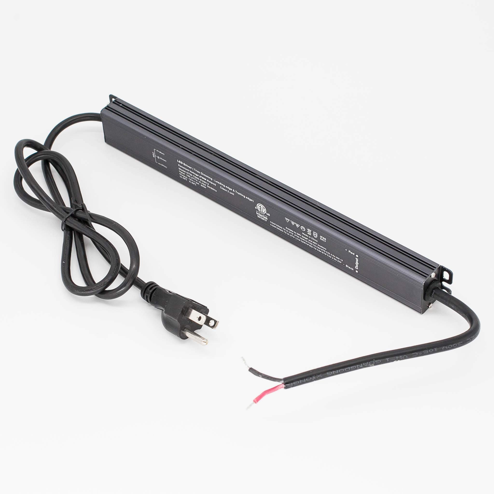 Dimmable 12V 60W LED Driver Power Supply - Class 2 Triac Waterproof, ETL Listed - Compatible with Lutron & Leviton AC Wall Dimmers - Perfect for LED Light Strips, Under Cabinet Lighting & Home Theater Setup