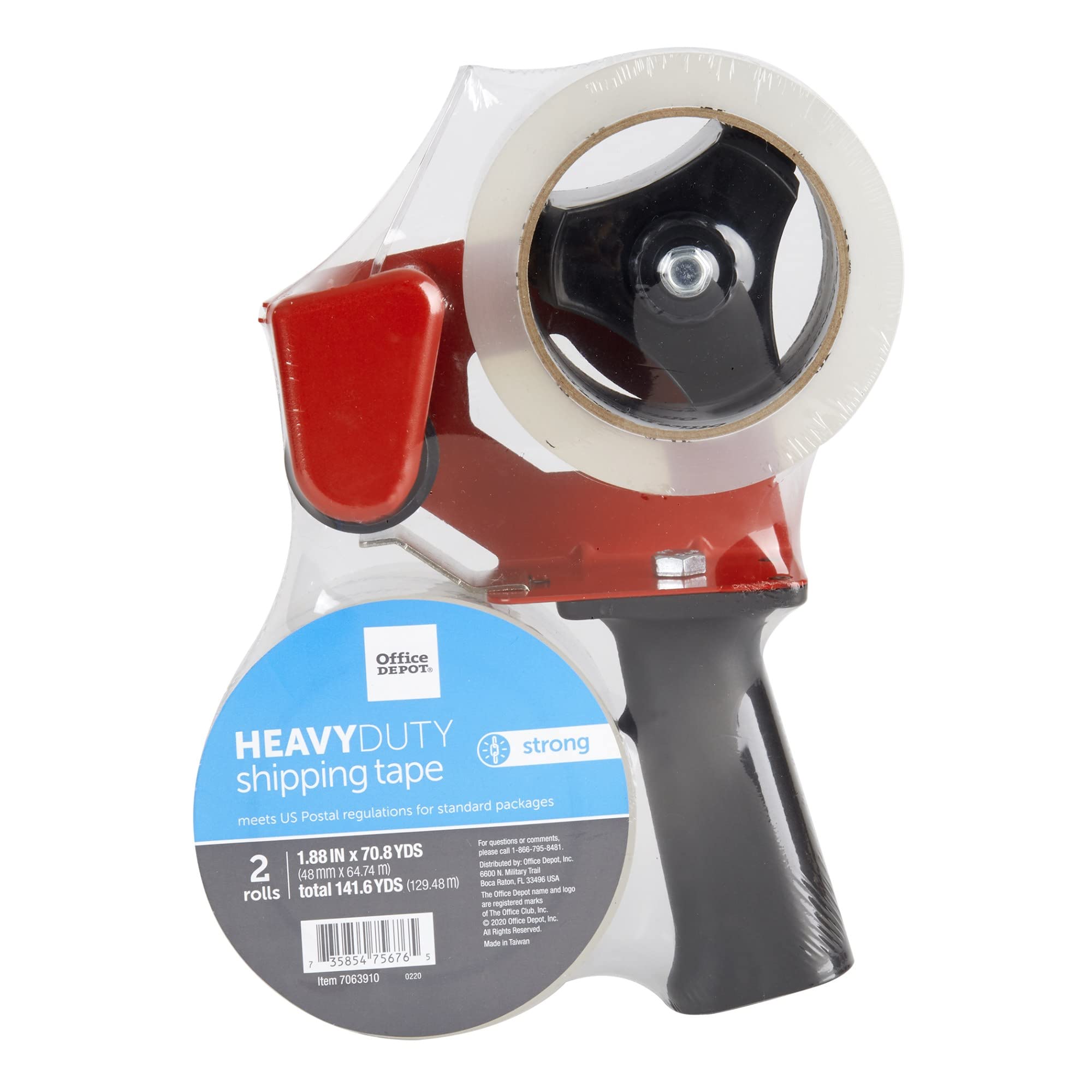 Office Depot® Heavy Duty Shipping Packing Tape with Dispenser - 1.89