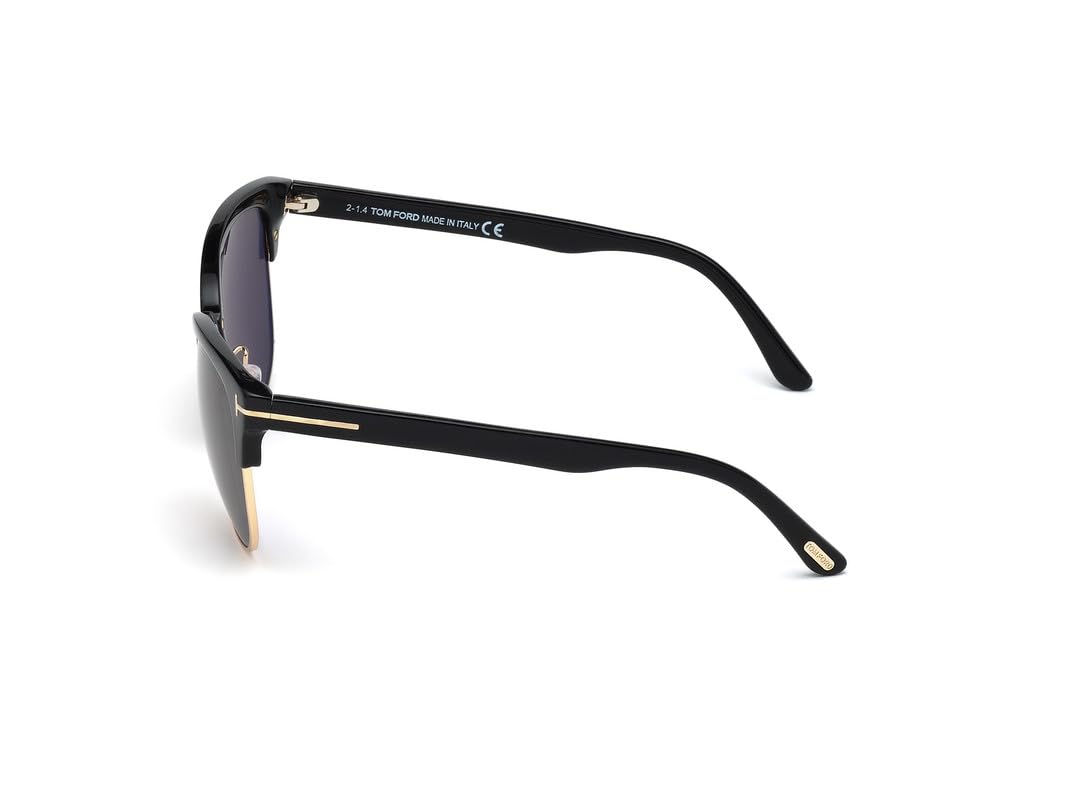 Tom Ford FT0368 01A 59 Shiny Black Fashion Sunglasses for Women - UV Protection & Luxury Style for Beach, Driving & Outdoor Activities