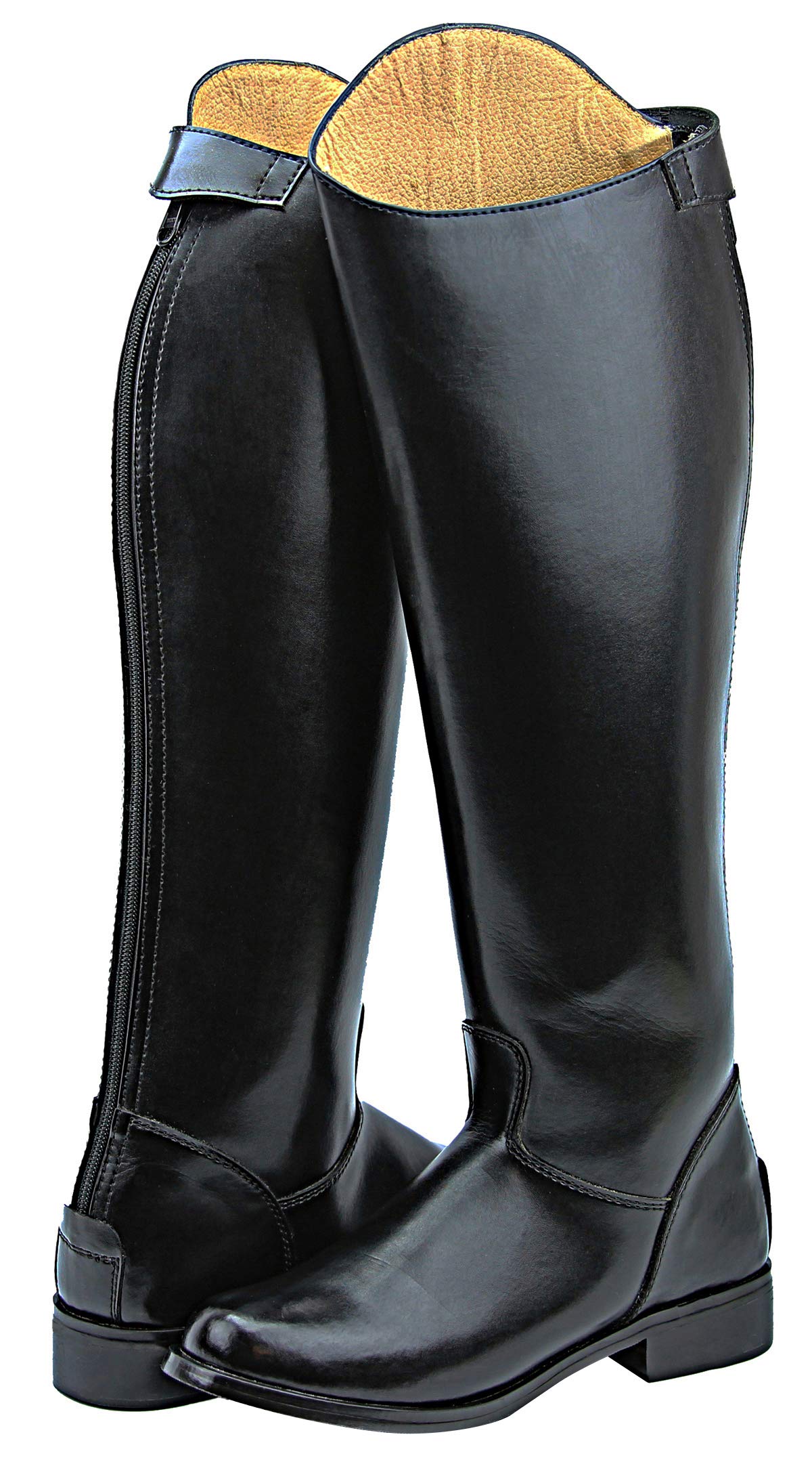 Women's English Equestrian Riding Boots - Black Dressage Boots with Back Zipper for Ladies - Perfect for Horseback Riding, Dressage Competitions & Equestrian Events