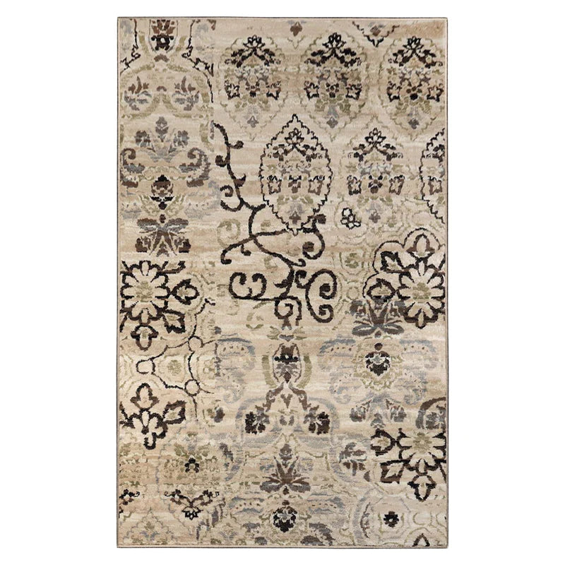 Elegant Caldwell Floral Scroll Indoor Area Rug & Runner - Non-Slip Soft Living Room Carpet for Home Decor, Bedroom, Hallway - Perfect for Boho, Farmhouse & Modern Style Interiors
