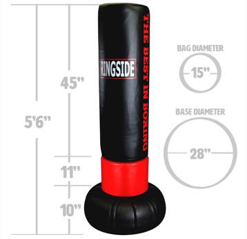 Ringside Free Standing Fitness Punching Bag for Boxing & MMA Training - Heavy Duty Home Gym Equipment for Adults & Kids
