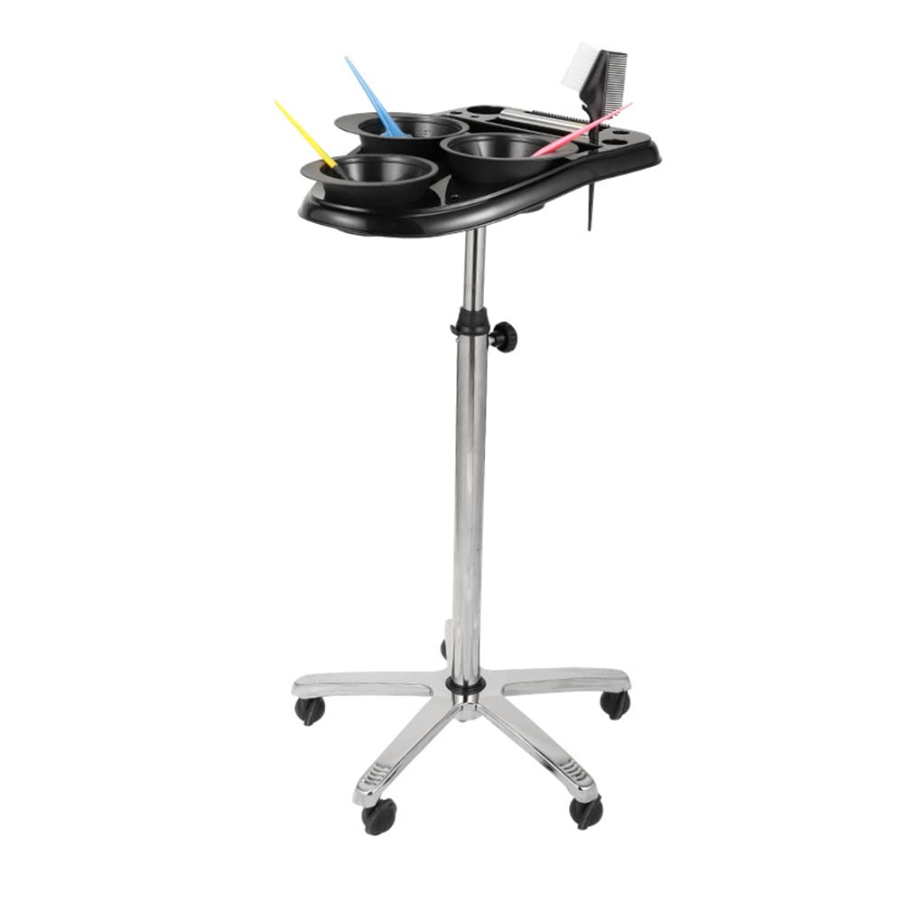 Professional Hair Dyeing Bowl Bracket with Adjustable Height - Portable & Multifunctional Salon Trolley for Hair Coloring, Washing & Styling - Perfect for Home & Professional Salon Use