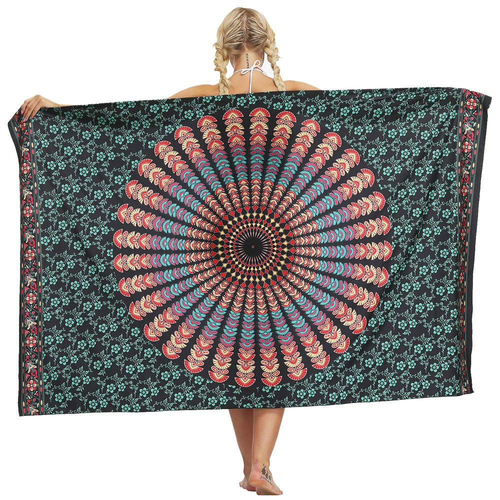 Boho Sarong Wrap - Women's Beach Cover Up Skirt & Bikini Towel for Summer Vacation, Pool Party, and Tropical Getaway