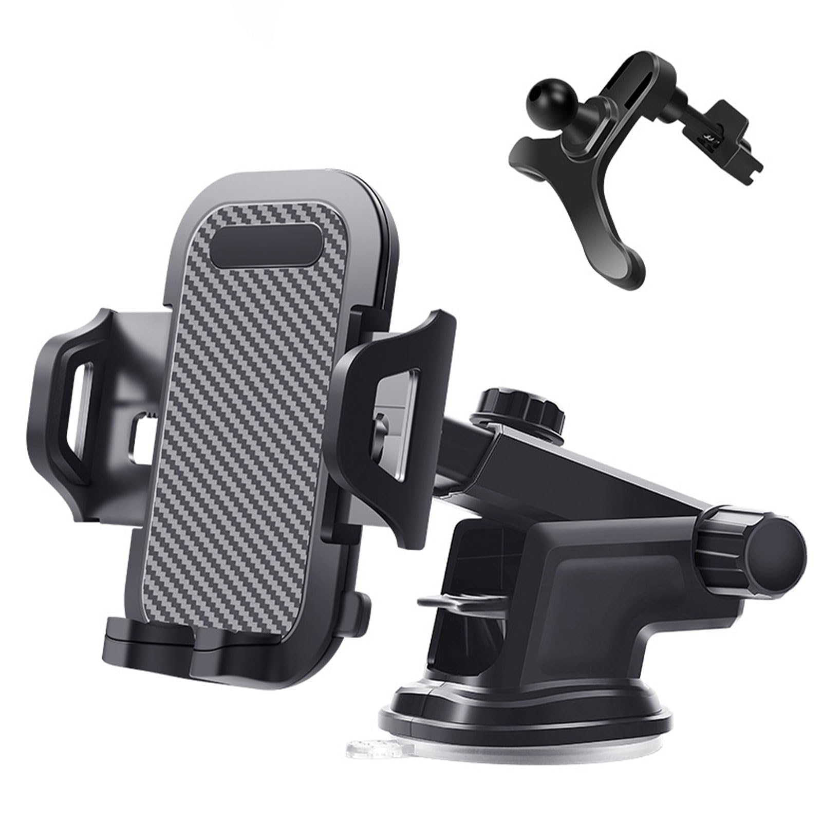 Universal Car Phone Mount Holder - Long Arm Adjustable Dashboard Windshield Air Vent Clip for iPhone Samsung & All Smartphones - Hands-Free Driving GPS Navigation Safe for Thick Cases & Large Phones - Perfect for Commuting Road Trips & Delivery Drivers