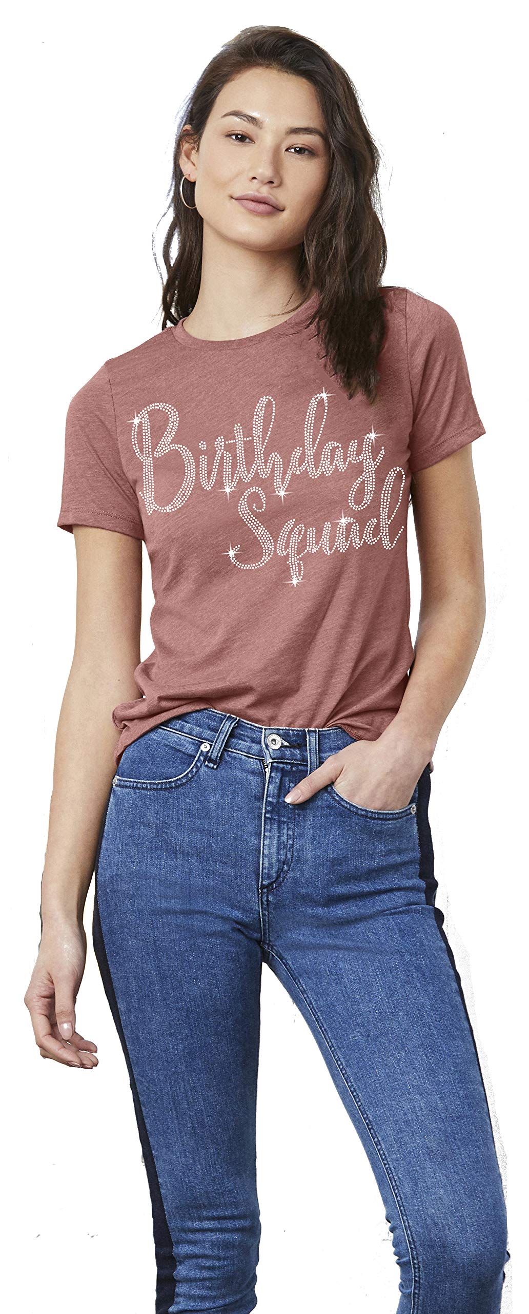 Sparkling Rhinestone Birthday T-Shirt for Women - Elegant Bedazzled Birthday Tee - Perfect Birthday Gift for Her - Great for Parties, Celebrations & Special Occasions