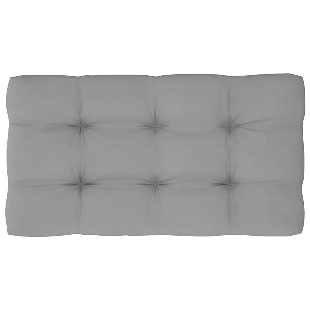 2-Piece Thickly Padded Pallet Sofa Cushions - Gray Outdoor Patio Furniture Seat Cushions for Comfortable Lounging & Relaxation