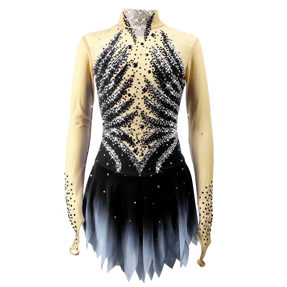 LIUHUO Women's Figure Skating Dress for Girls & Teens - Colorful Ice Skating Costume for Competitions & Performances