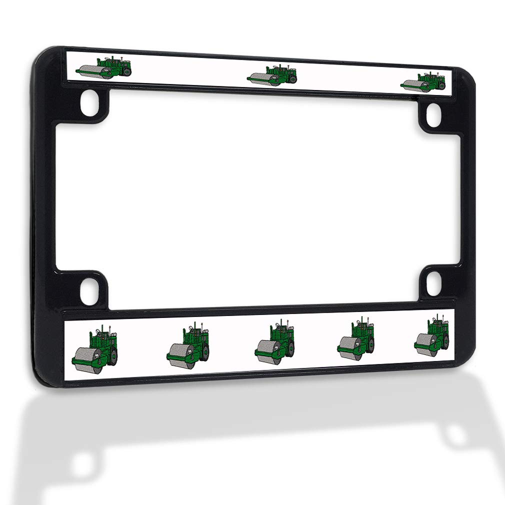 Premium Metal Insert Bike License Plate Frame - Weatherproof Motorcycle Accessories (Black, 4 Holes, Solid Insert) for Harley, Cruiser & Sports Bikes - Durable & Stylish Road Protection