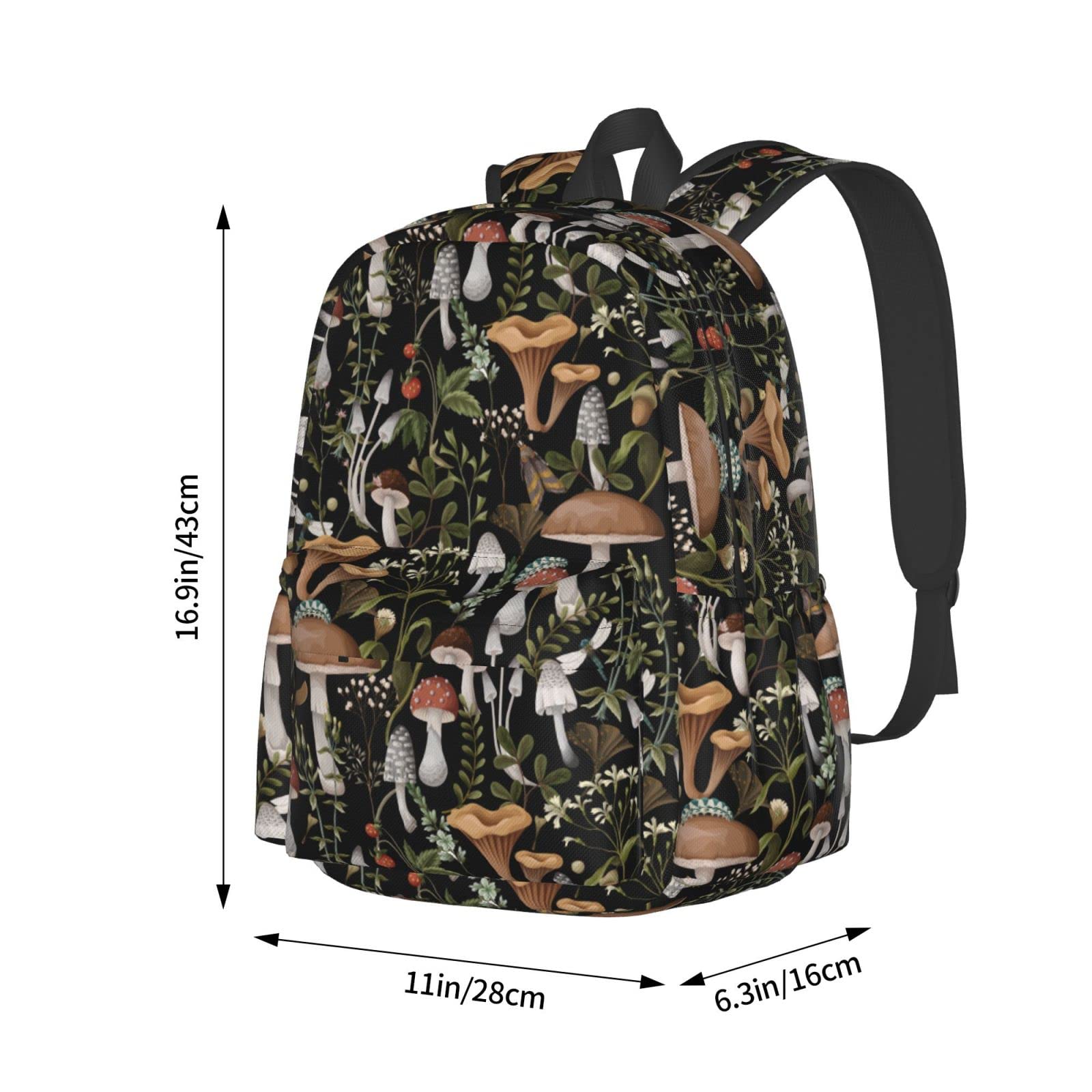 Lightweight Mushroom Backpack - Waterproof Laptop Book Bag for Men & Women, Perfect for Travel, School & Daily Use