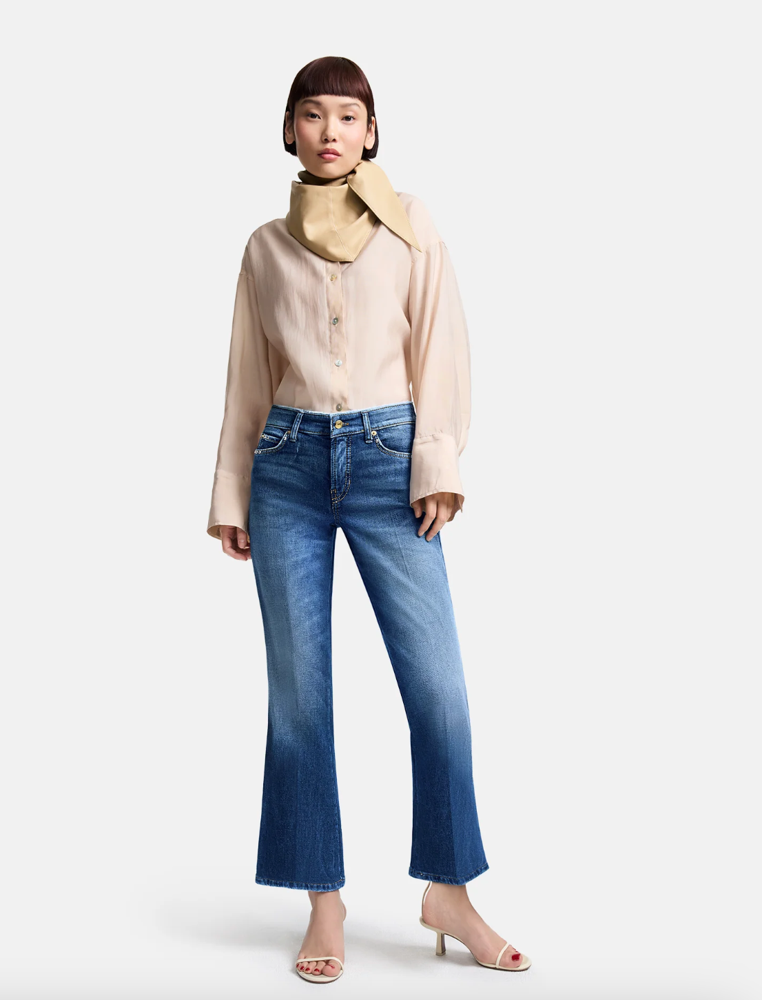 Francesca Flared Fit Cropped Jeans - Hemp Authentic Fringe Distressed Denim Pants for Women | Boho Chic Style, Casual Wear & Music Festival Outfits