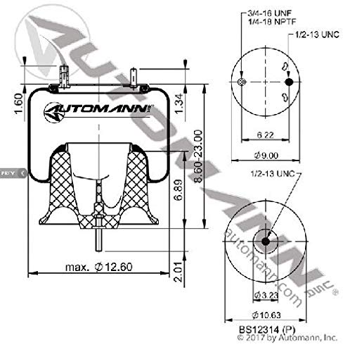 Firestone 9780 Replacement Air Spring Rolling Lobe - Heavy Duty Suspension Part for Trucks & Trailers - Perfect for Commercial Vehicles, RVs, and Towing Applications