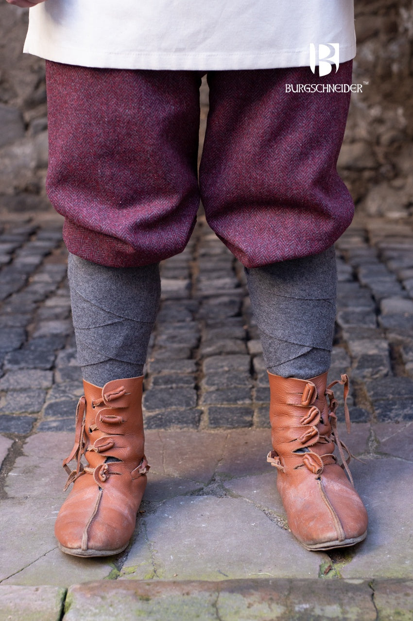 Men's Rus Pants Ivar Herringbone Burgundy/Grey Trousers - Casual & Office Wear for Men | Perfect for Business, Travel & Everyday Use