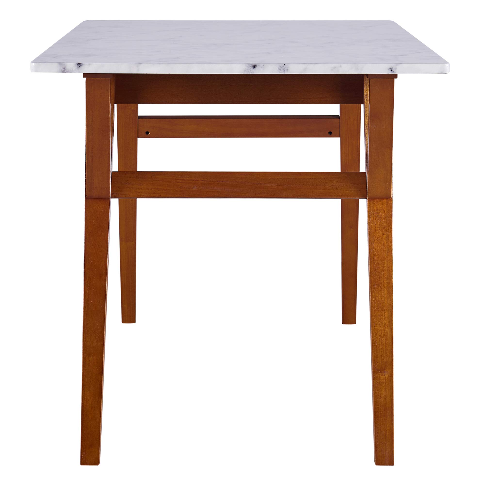 Teamson Home Ashton Square Work Study Desk with Storage & Faux Marble Top - 30