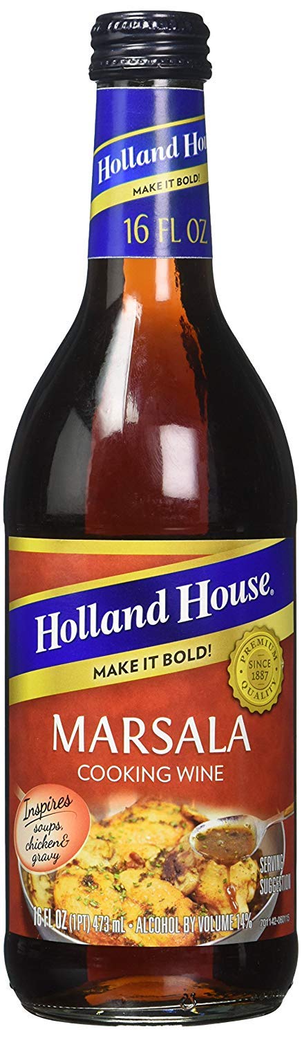 Holland House Marsala Cooking Wine - Premium Quality for Italian Dishes, Sauces & Desserts | Perfect for Risotto, Chicken Marsala & Tiramisu
