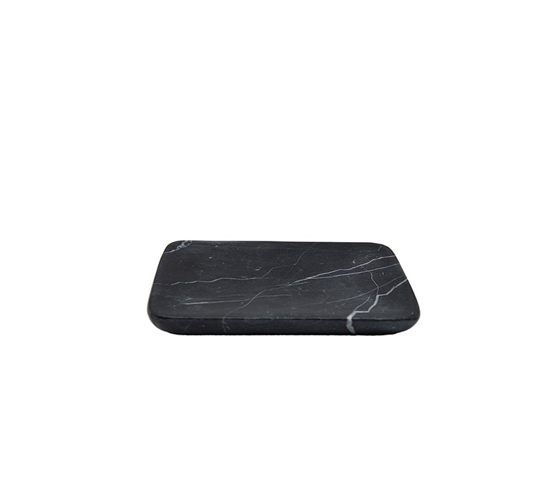 Belle de Provence Soap Dish with Rounded Corners - 5.23 x 3.66 x 0.5 Inches - Elegant Bathroom Organizer for Sink Countertop or Shower Storage