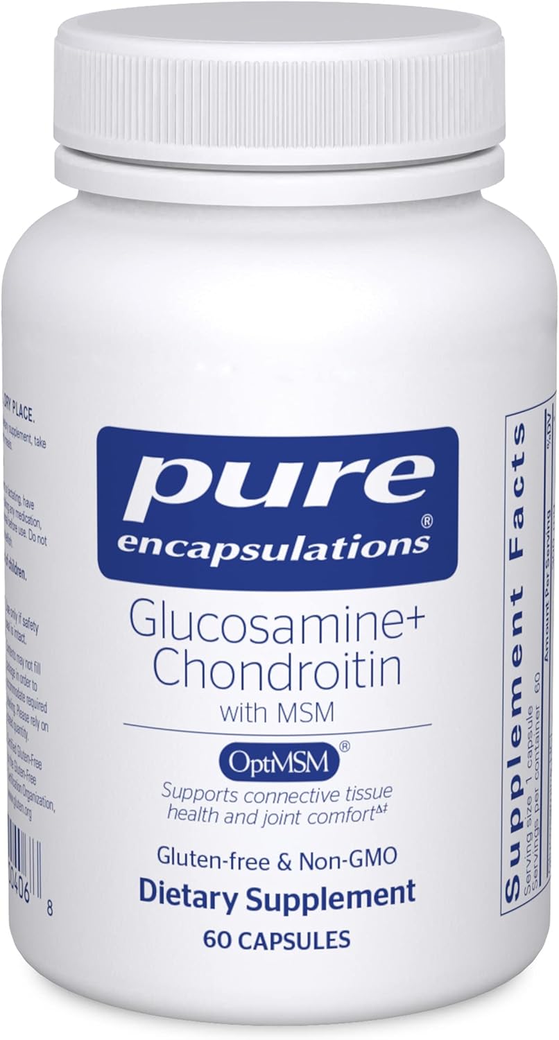 Pure Encapsulations Glucosamine Chondroitin with MSM Supplement - Joint Support for Active Lifestyles & Sports Recovery