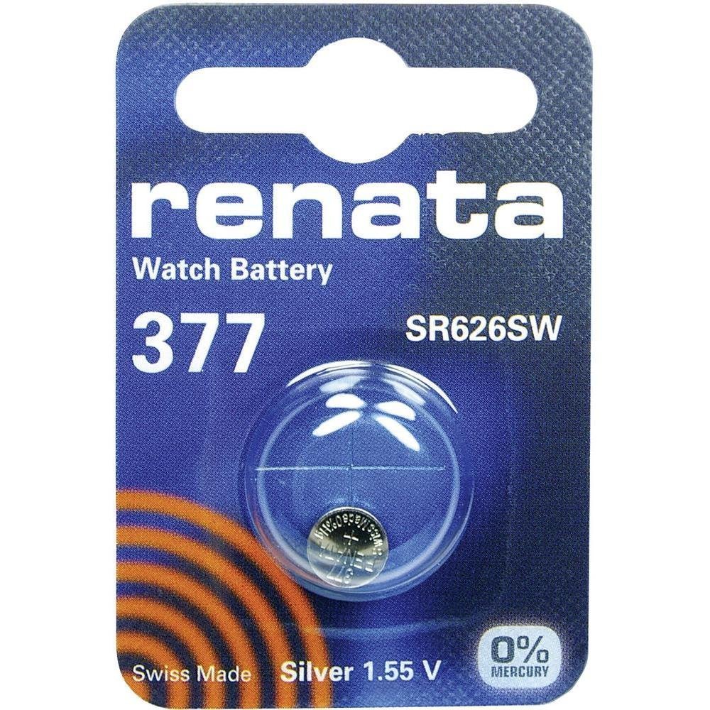 Renata Swiss Made Watch Batteries - 377/SR626SW/AG4 1.5V Silver Oxide Battery for Watches, Calculators & Small Electronics | Long-Lasting Power Solution