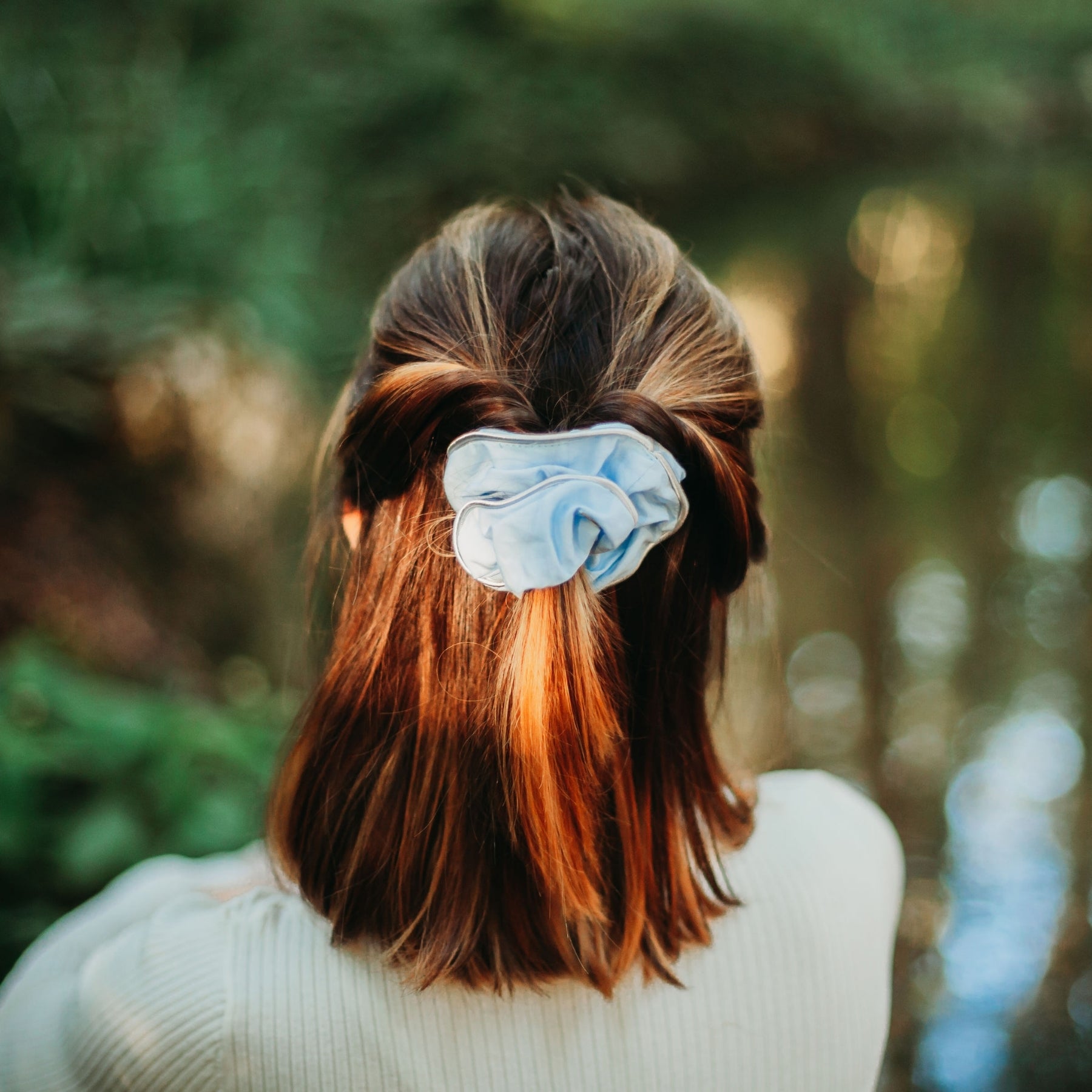 Chouchou Aqua Light Blue - Stylish Hair Accessories for Women, Girls, and Kids - Perfect for Parties, Weddings, and Everyday Wear
