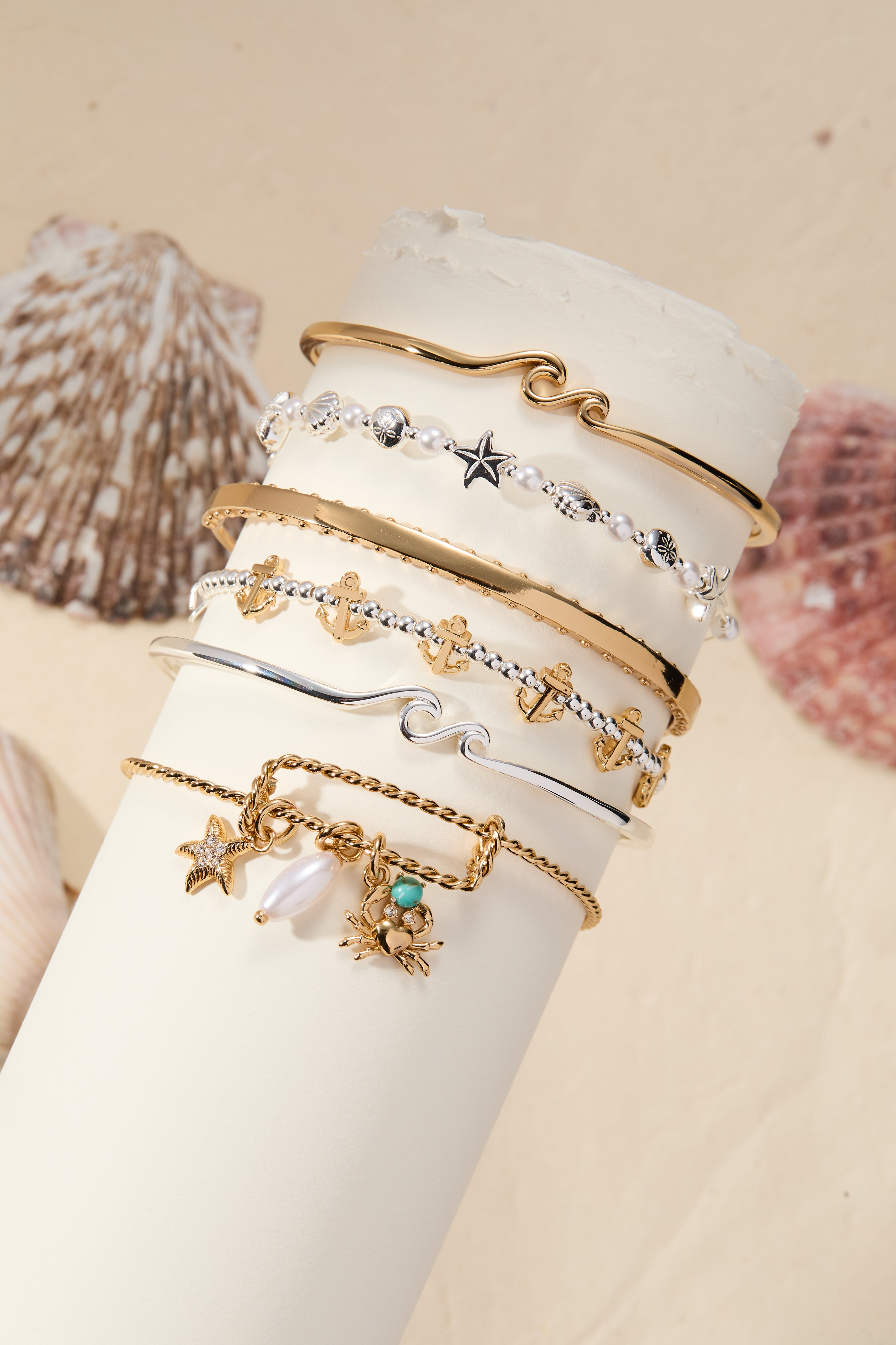 Beaded Edge Charm Bracelet for Women - Elegant Decorative Bangle for Parties, Weddings & Everyday Wear