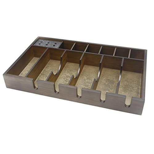 Wooden Makeup Organizer & Beard Storage Box for Cosmetics & Shaving Tools