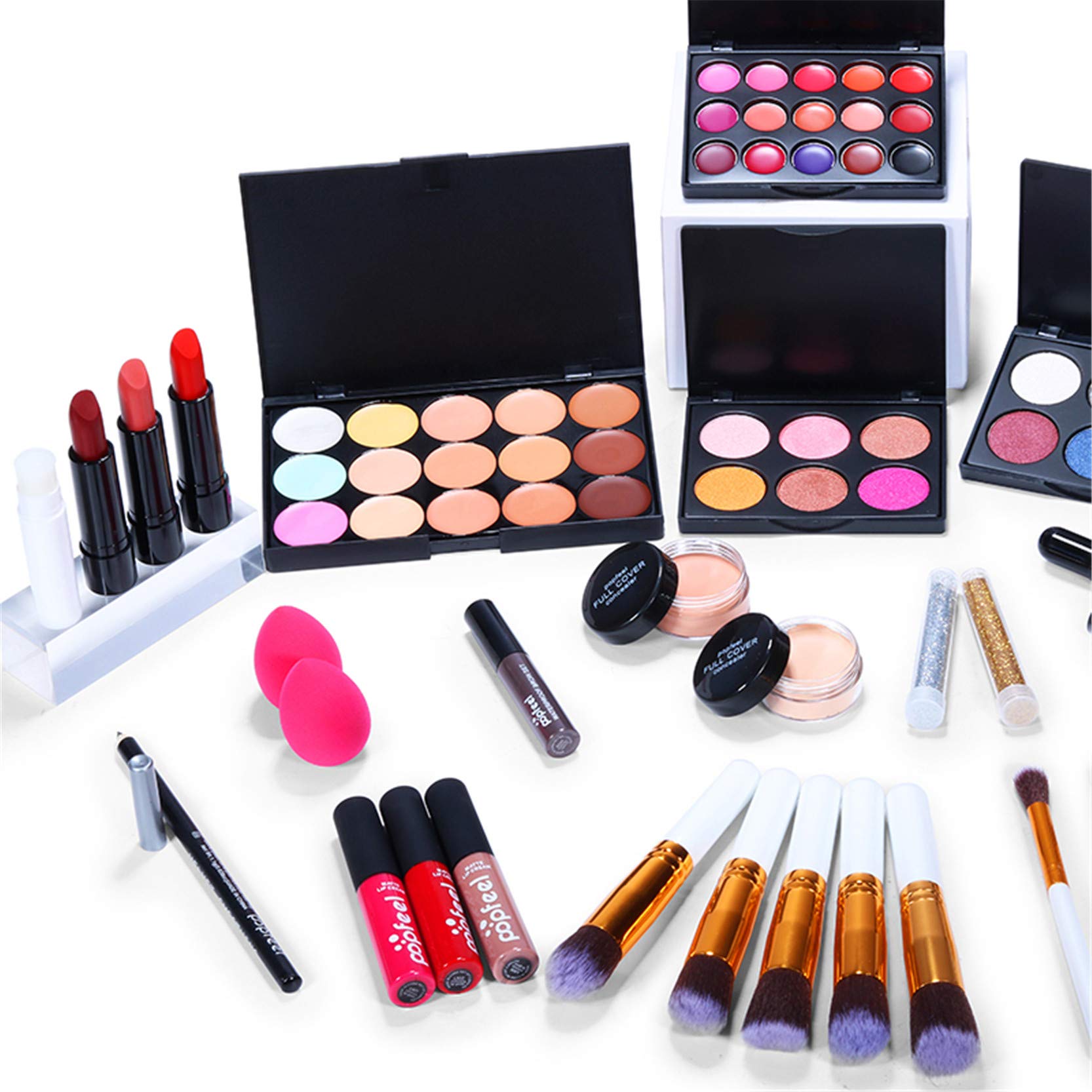 FantasyDay Complete Makeup Kit - Christmas Makeup Gift Set with Eyeshadow, Lipstick, Brushes, Contour Stick, Concealer, Mascara, Blush & Powder | Perfect for Holiday Gifts, Birthday Presents & Makeup Lovers