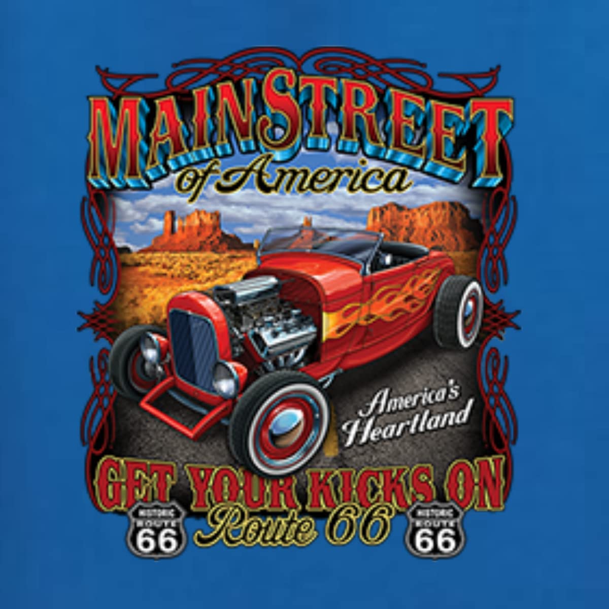 Vintage Route 66 Hot Rod Cars & Trucks Graphic Racerback Tank Top for Women - Perfect for Road Trips, Car Shows & Summer Adventures