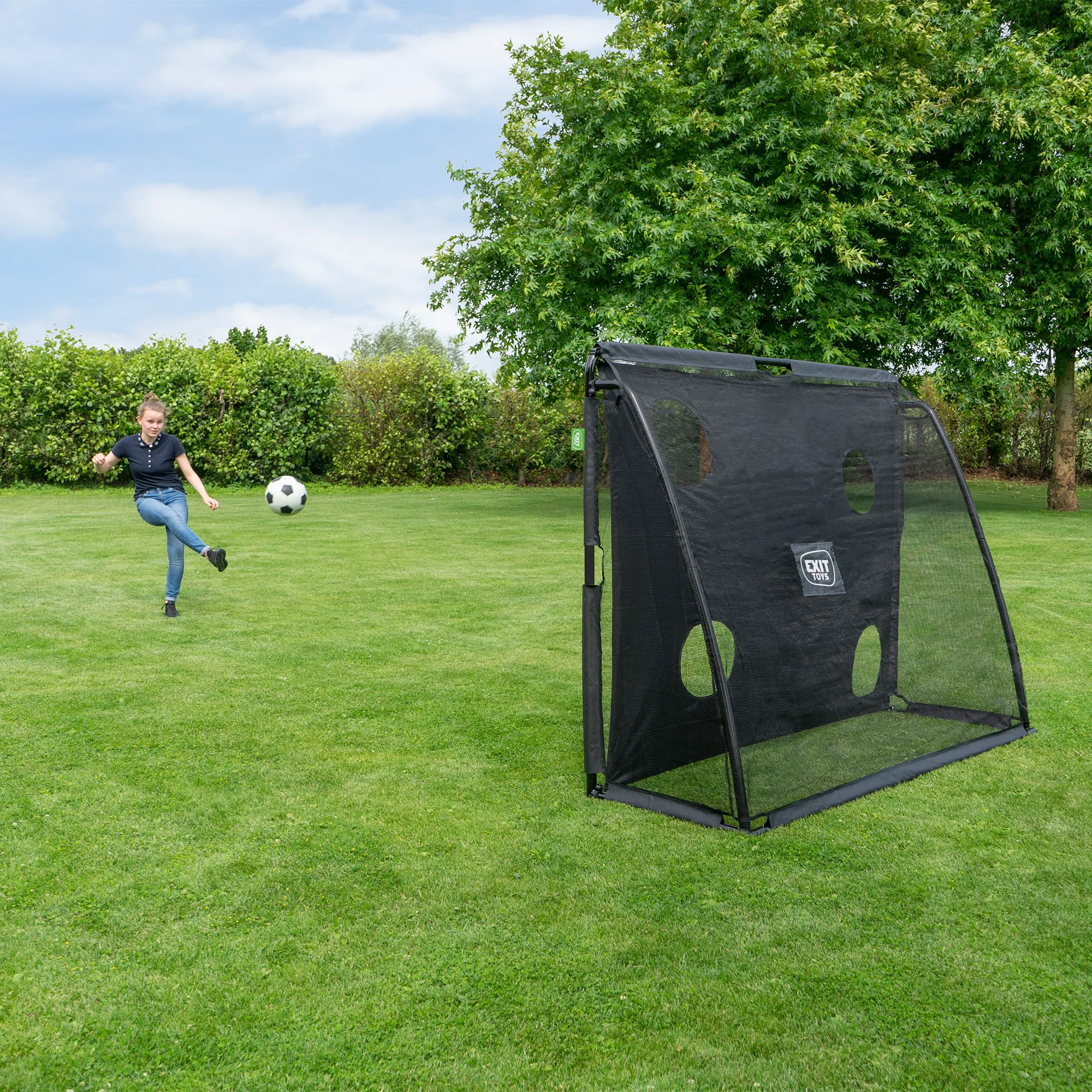 EXIT Steel Football Goal - Durable Soccer Net for Kids & Adults - Perfect for Backyard, Training, and Games