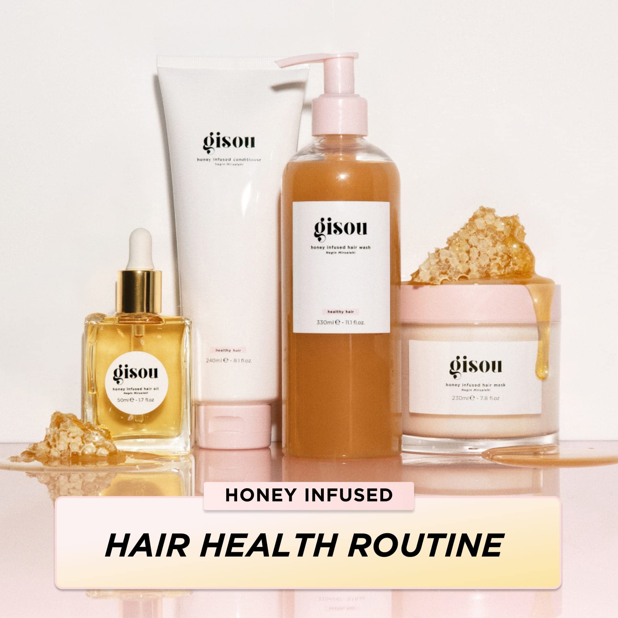 Gisou Honey Infused Hair Mask Travel Size (2.5 fl oz) - Hydrating & Repairing Treatment for Softer, Stronger, More Manageable Hair - TSA Approved Mini Hair Care - Perfect for On-The-Go, Vacation & Damaged Hair Recovery