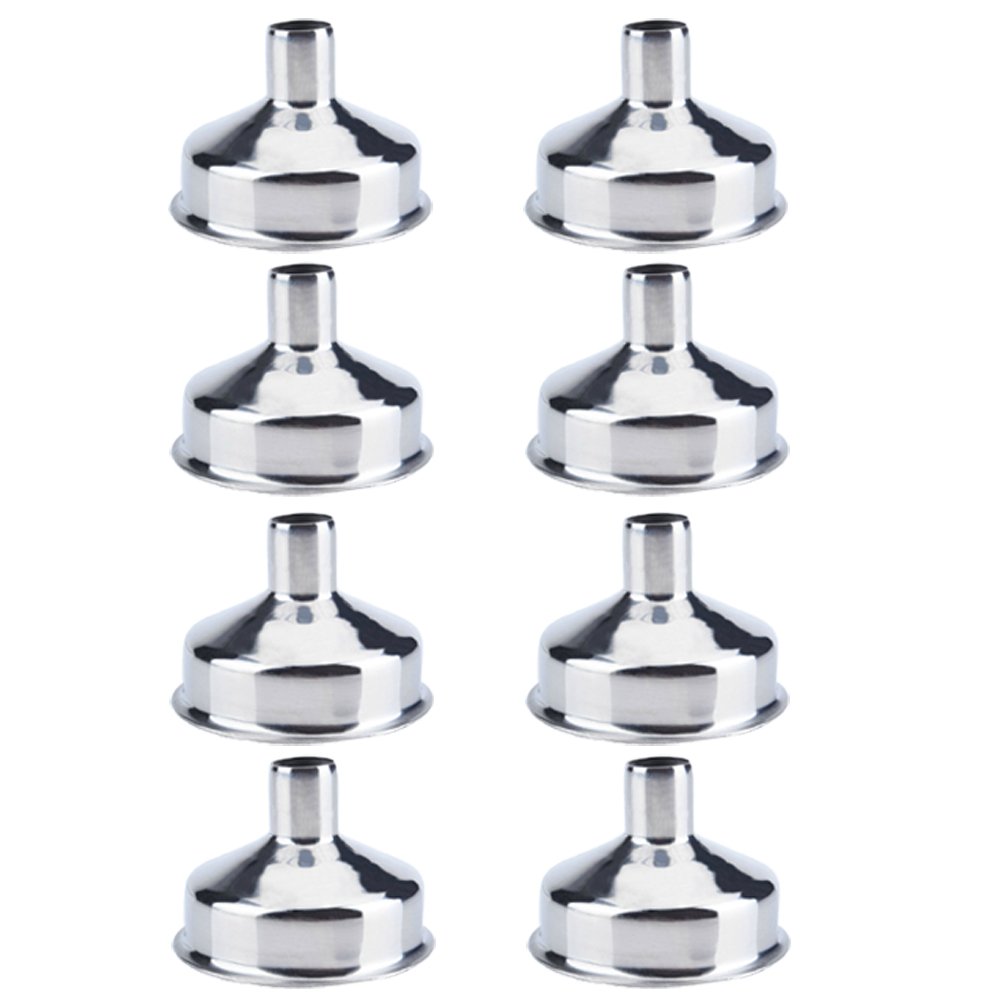 Premium Stainless Steel Mini Hip Flask Funnel Set - 8 Pack for Liquor, Whiskey & Wine Bottles | Durable Bar Accessories for Home, Parties & Outdoor Adventures