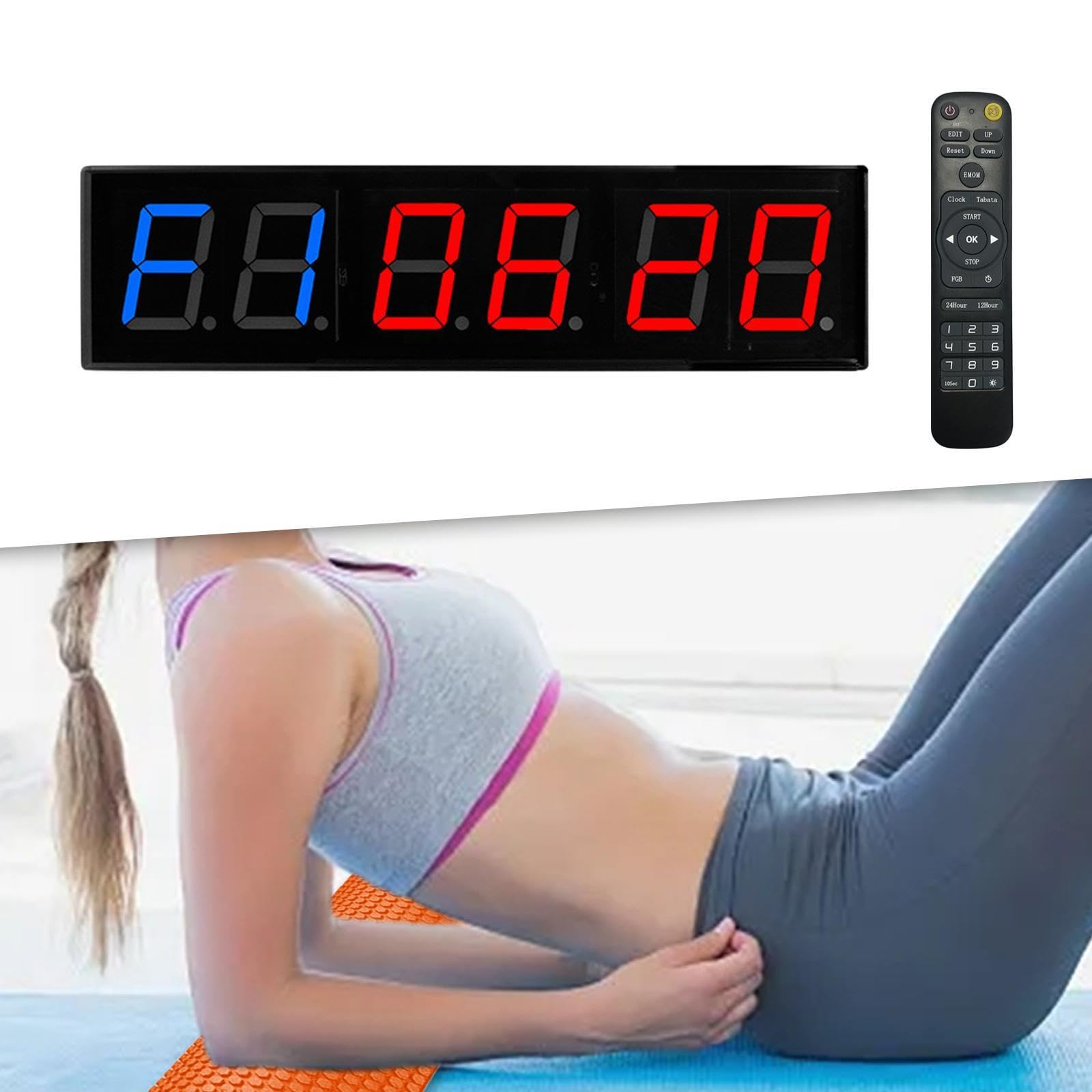 Rockible Digital Gym Timer - Countdown & Interval Timer for Home Workouts, HIIT, Boxing, Yoga, and Fitness Training