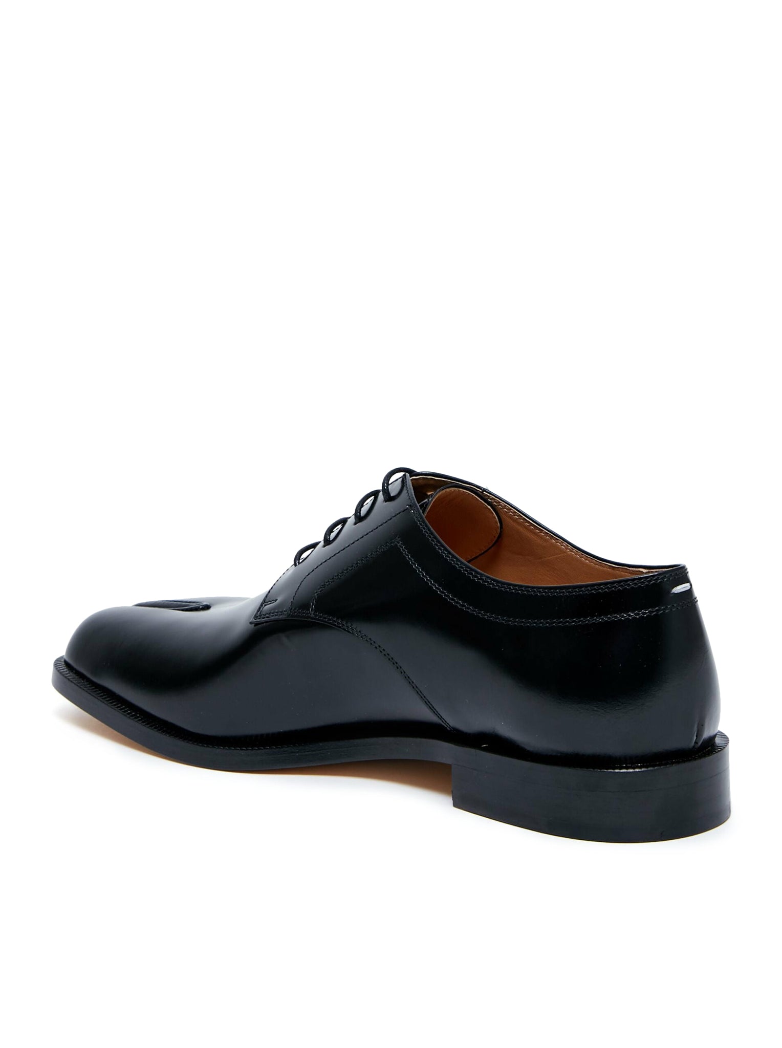 Maison Margiela Derby Tabi Shoes - Black Leather Lace-Up Boots for Men & Women | Fashionable Punk & Avant-Garde Style | Perfect for Streetwear, Night Out & Artistic Events